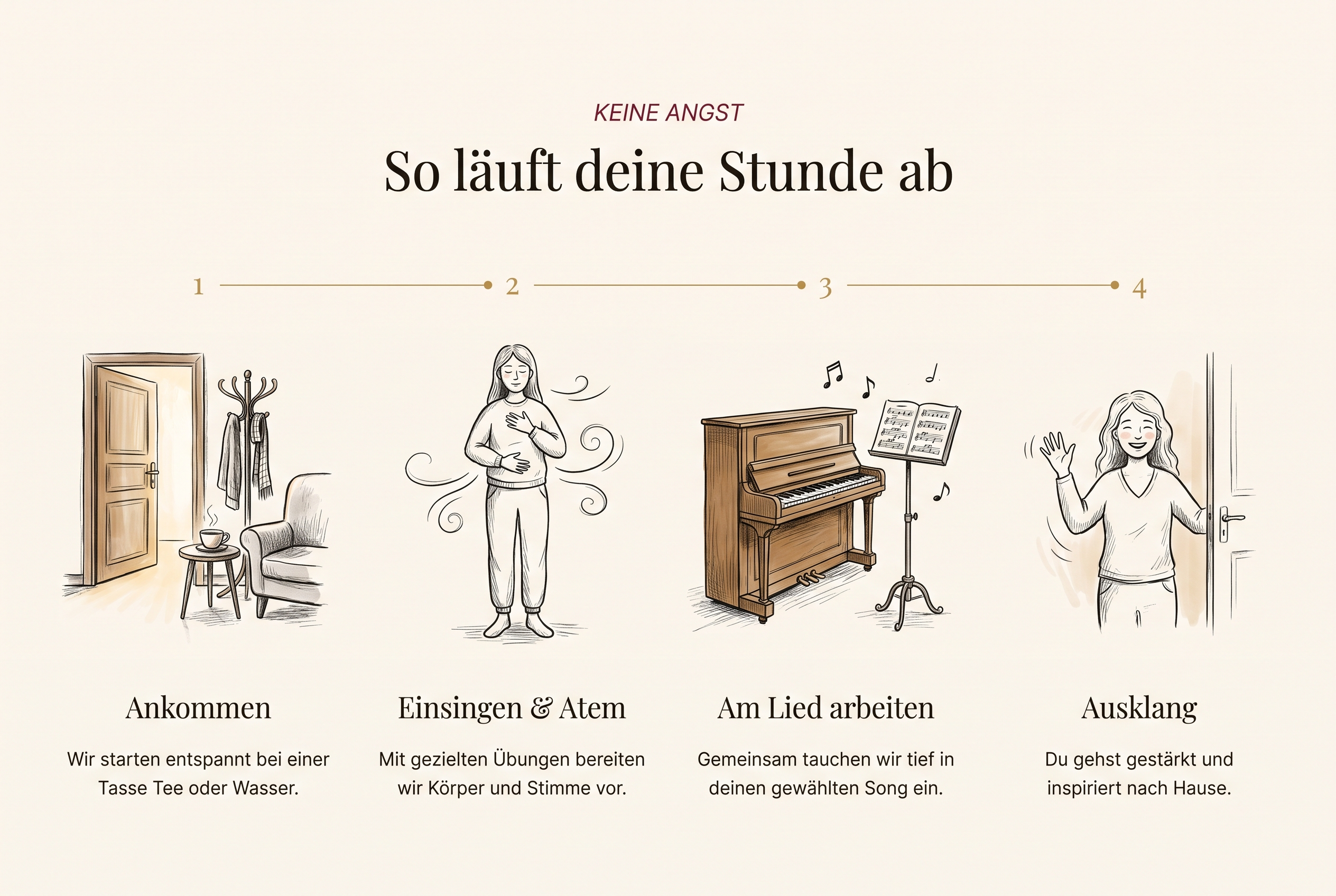 Tusche-Illustration Ablauf-Sektion