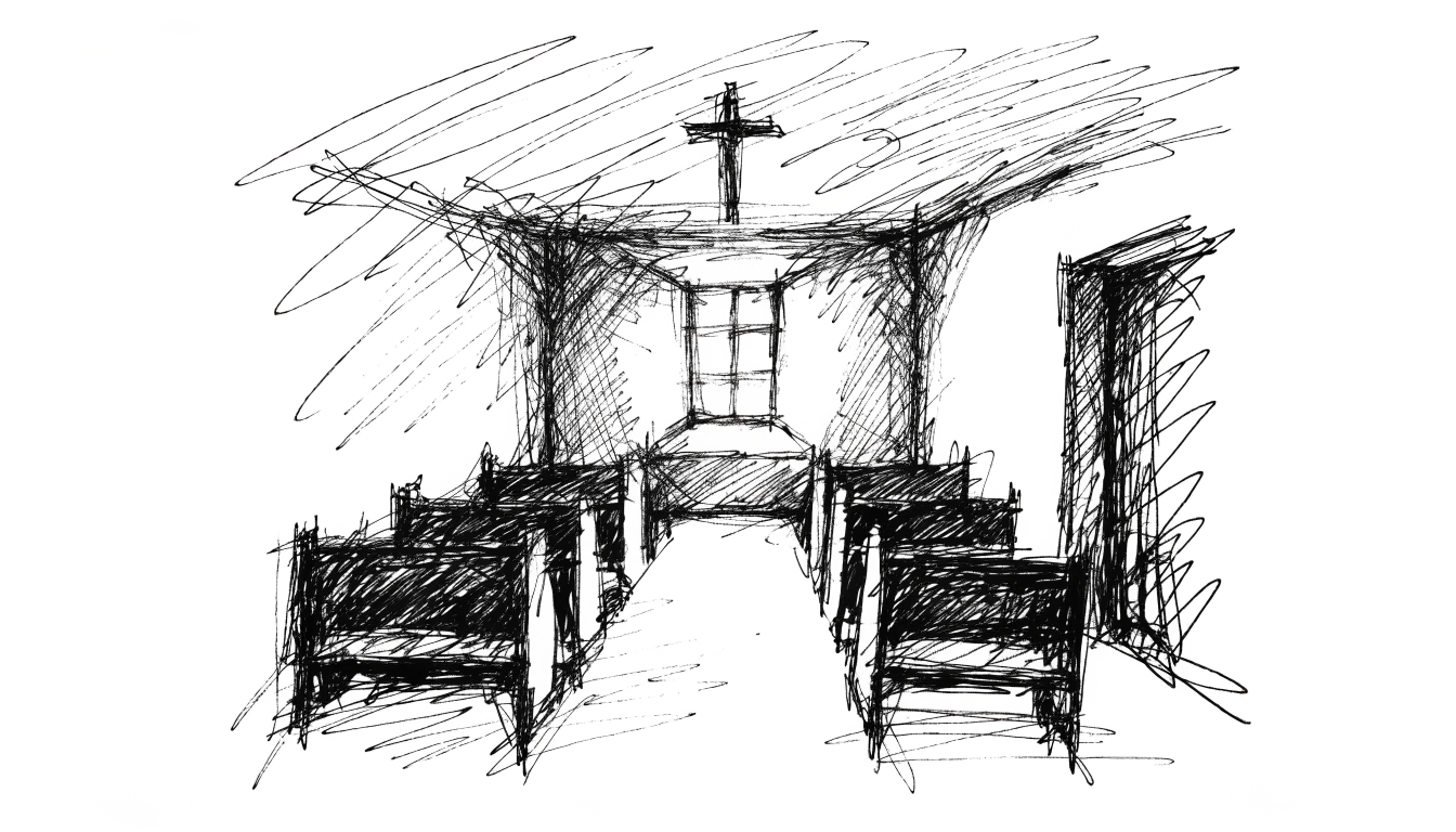 Kirchenraum-Sketch Recraft