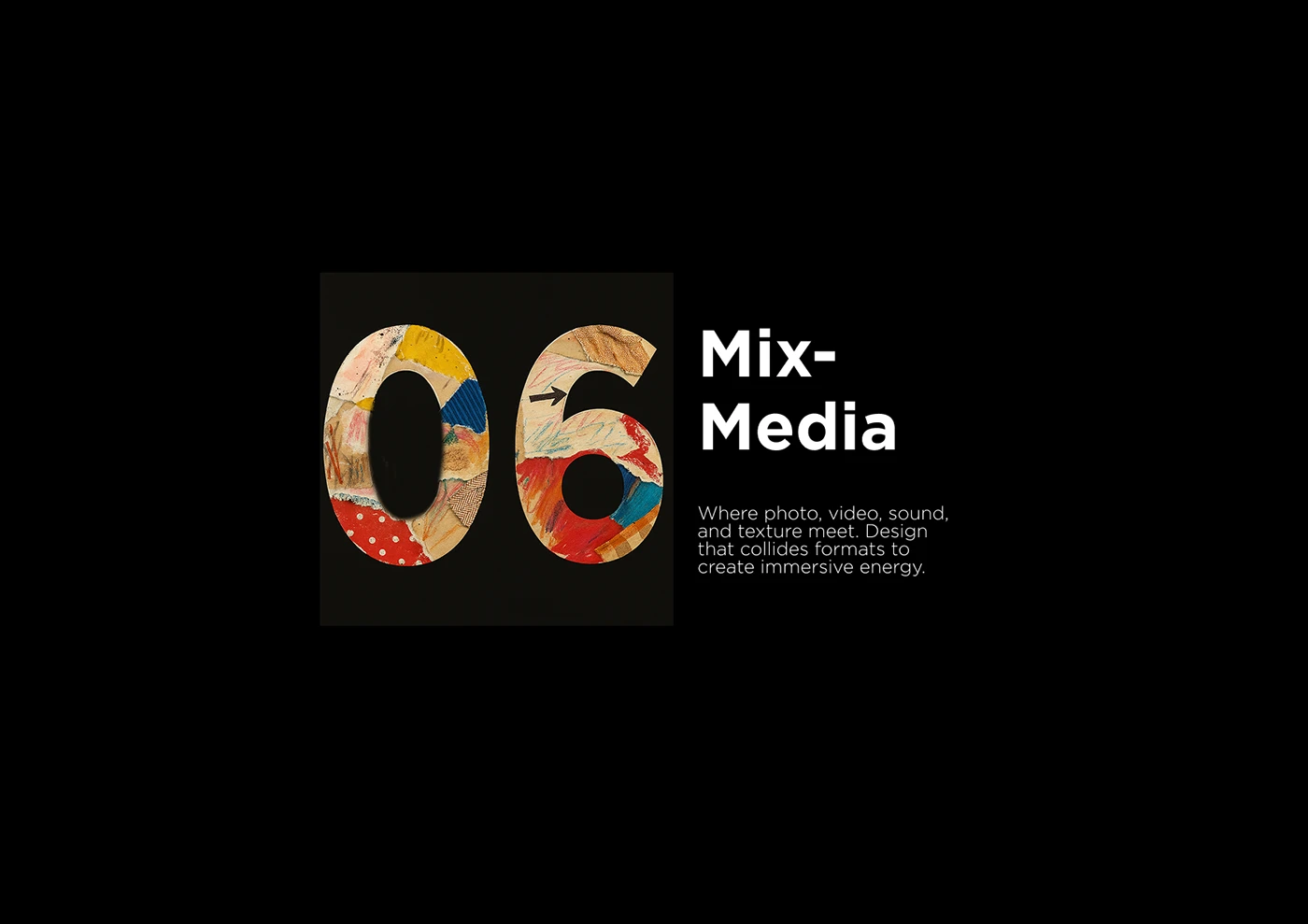 Mixed-media graphic design combining photography, illustration, typography, and textured layers