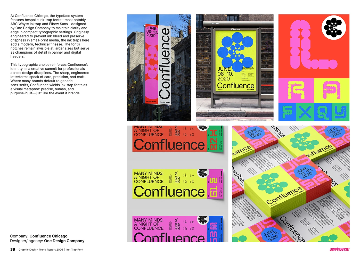 Experimental ink trap typography highlighting rhythmic letter details and visual contrast