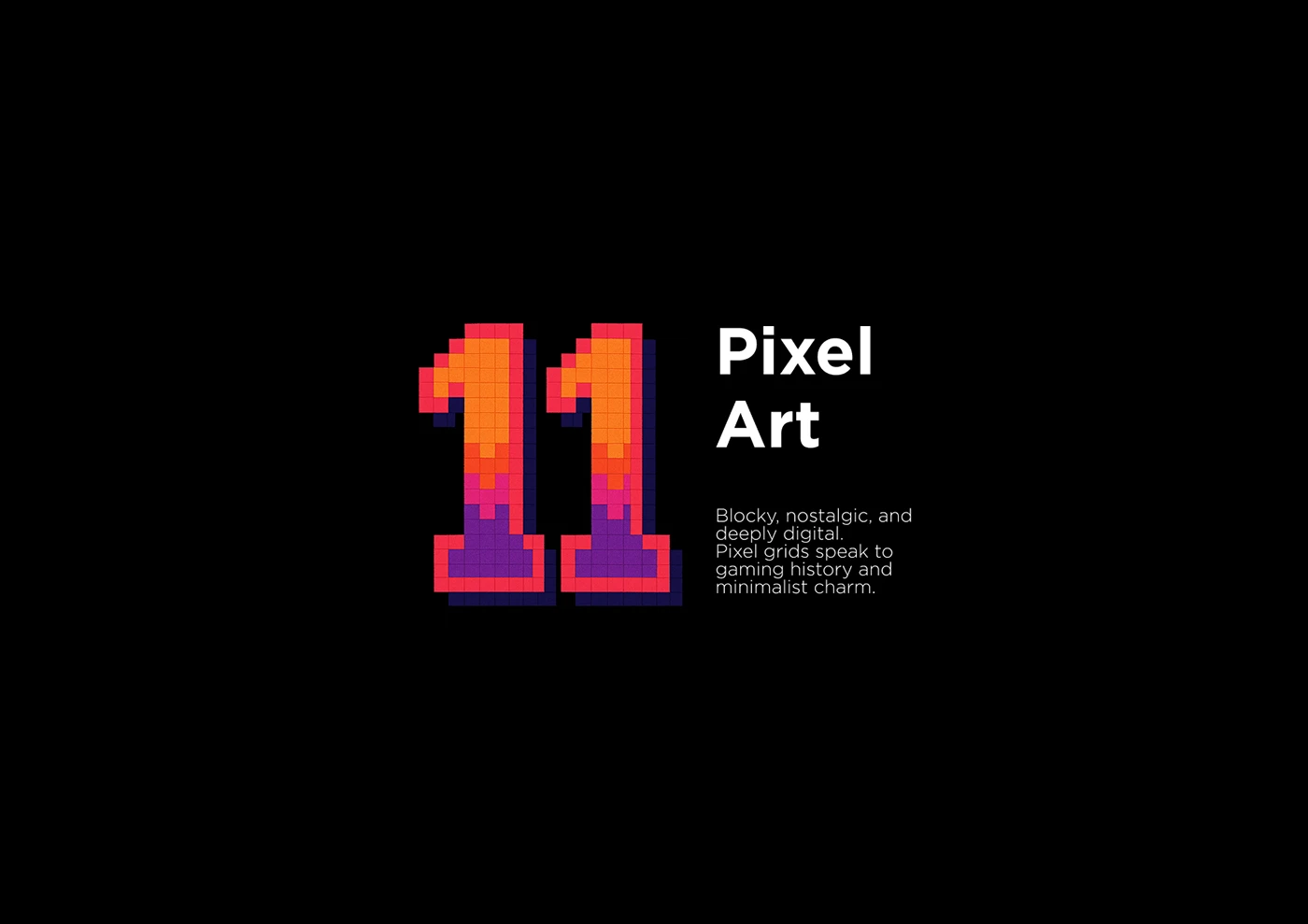 Pixel art inspired graphic design using grids as a creative system