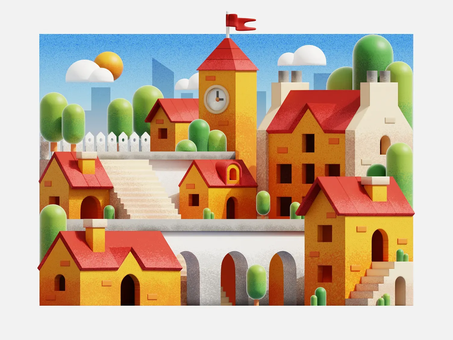 3D Meets Flat Design