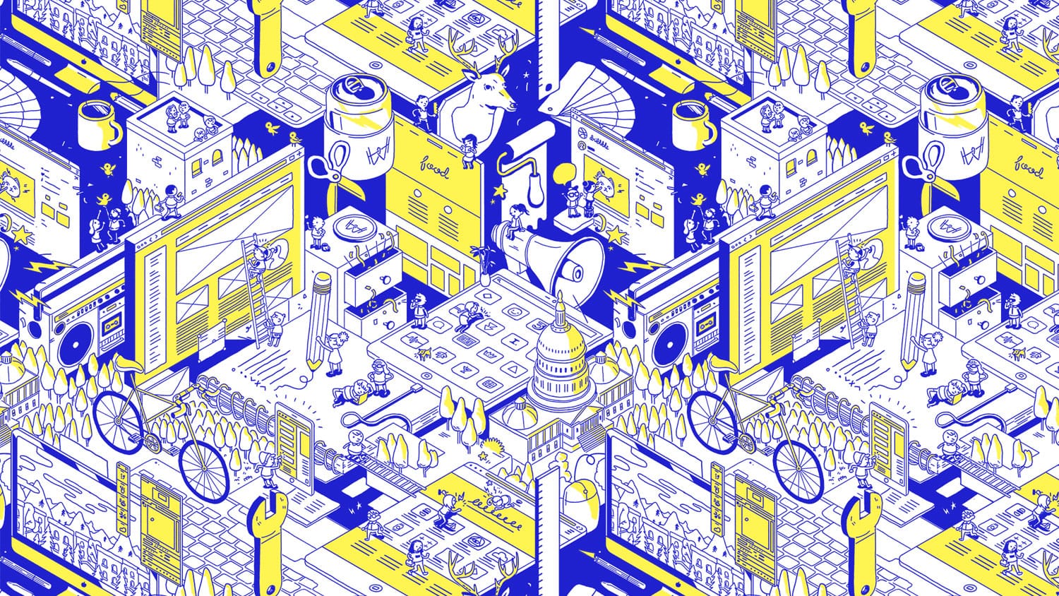 3D Meets Flat Design - isometrisch